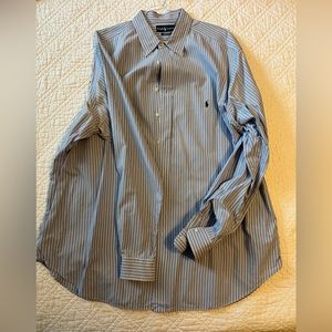PMS103 - Polo Ralph Lauren, Men's TALL, Blue, classic, button down, 2XT.